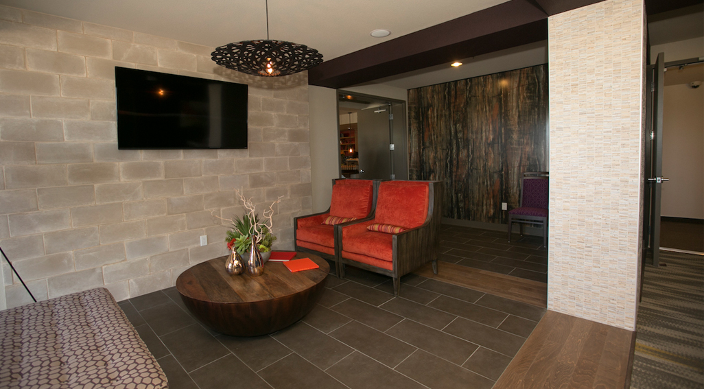 The Promontory apartments outdoor living area