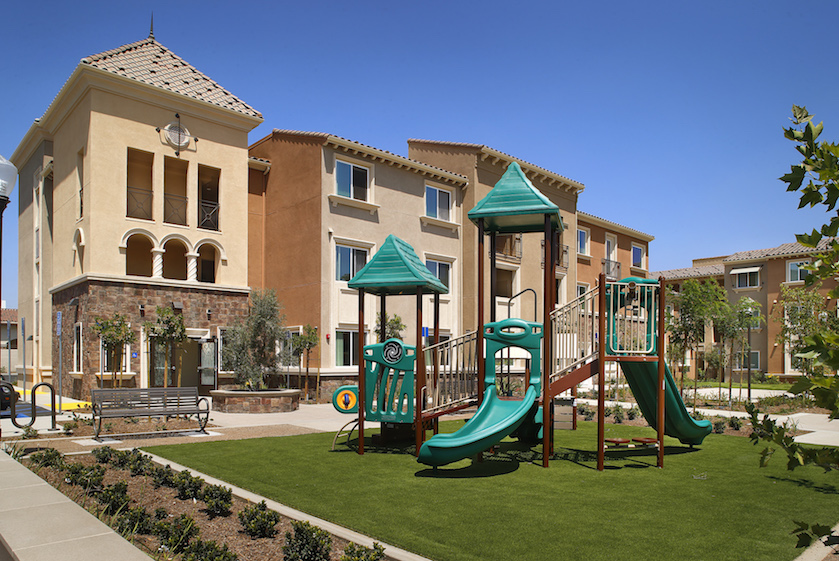 Terracina apartments buildings and playground area