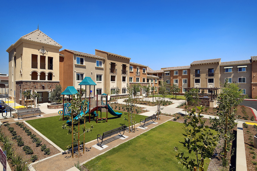 Terracina apartments buildings and playground area