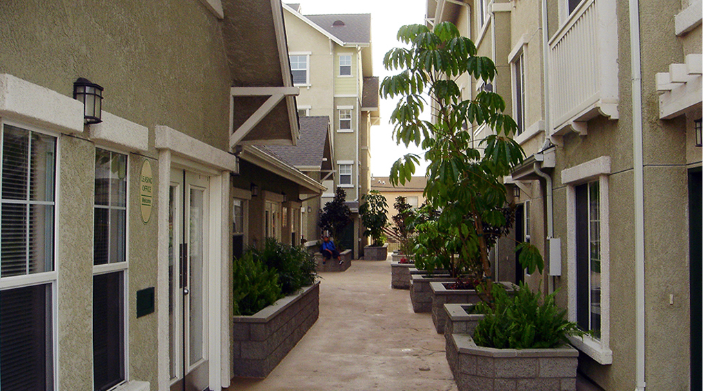Casa Figueroa apartment building walkway