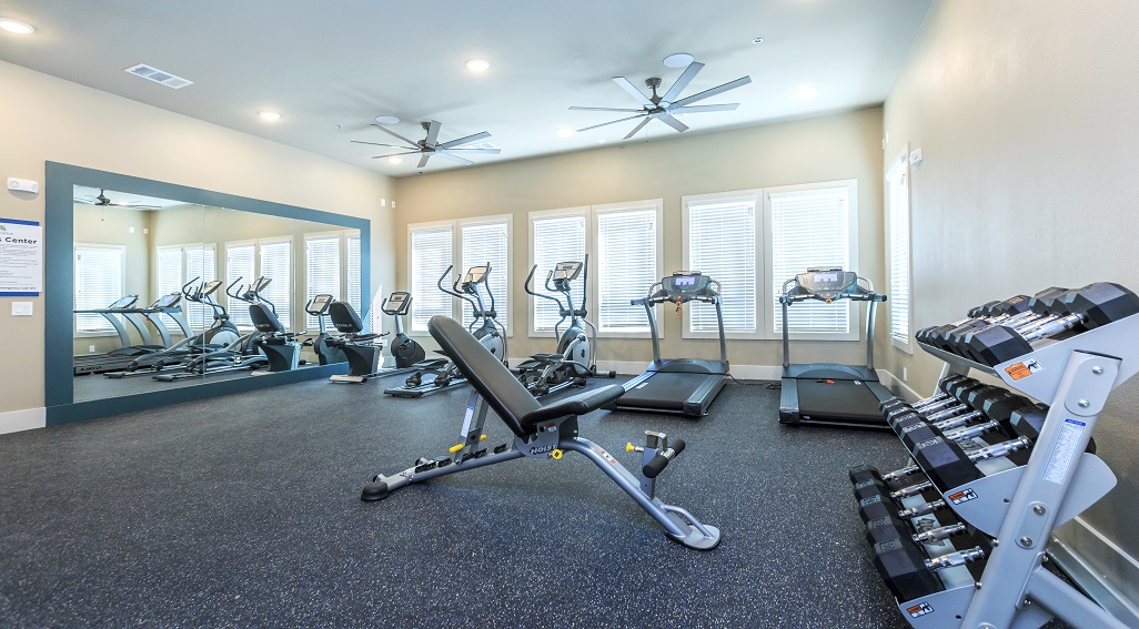 Campus Apartments fitness room area