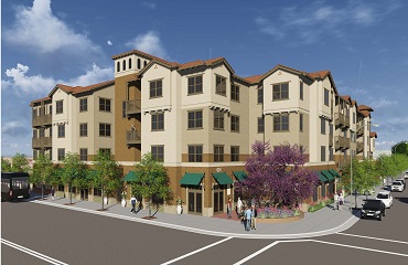 Artist's rendering of Veterans Park Apartments