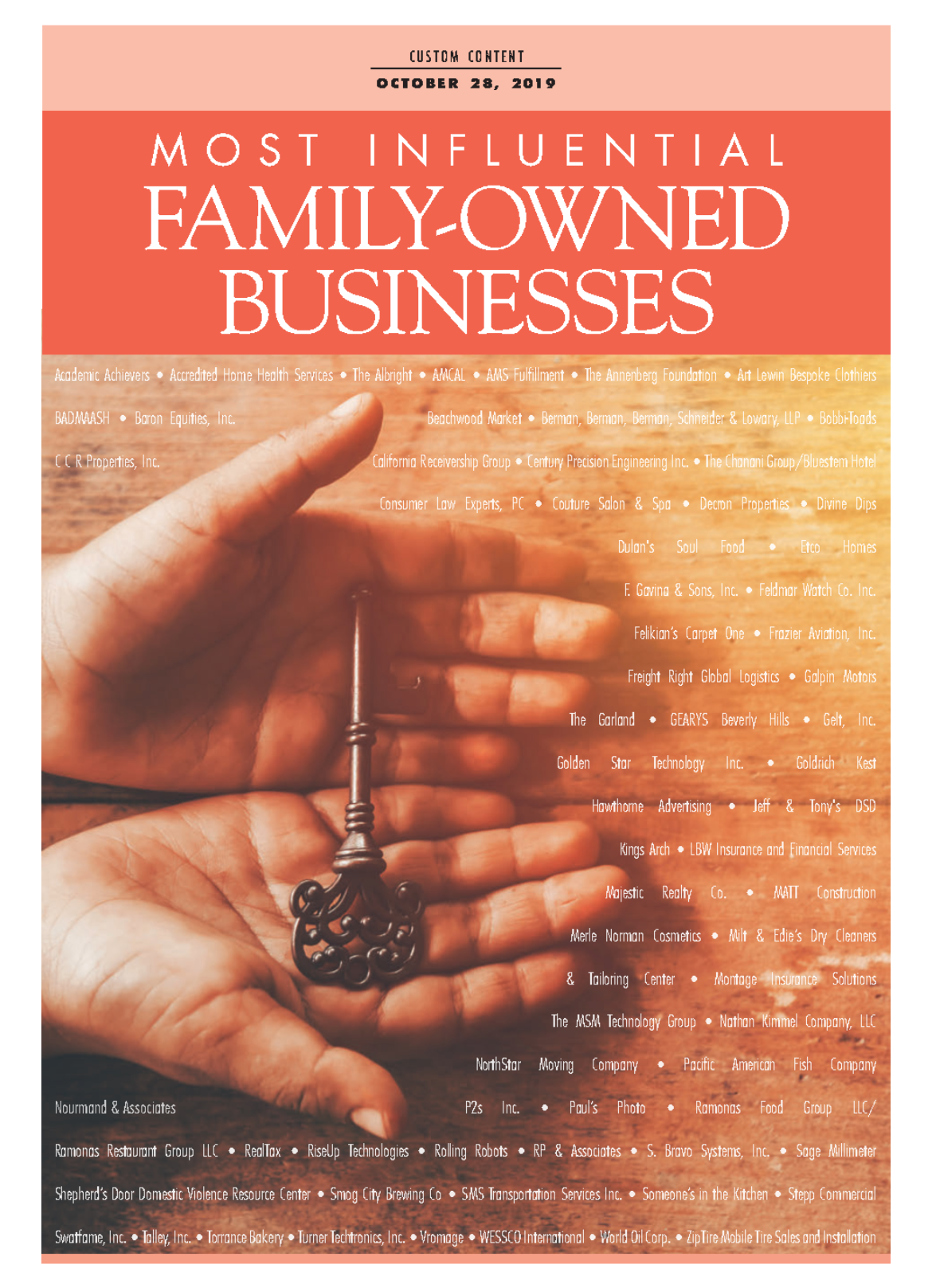 Cover image of the Los Angeles Business Journal 2019