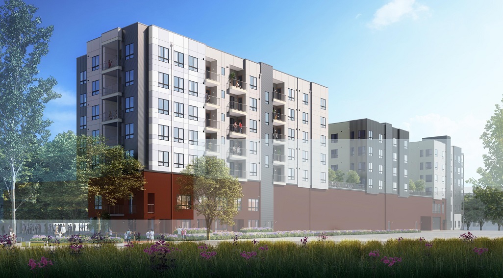 Artist's rendering of Bayview Apartments