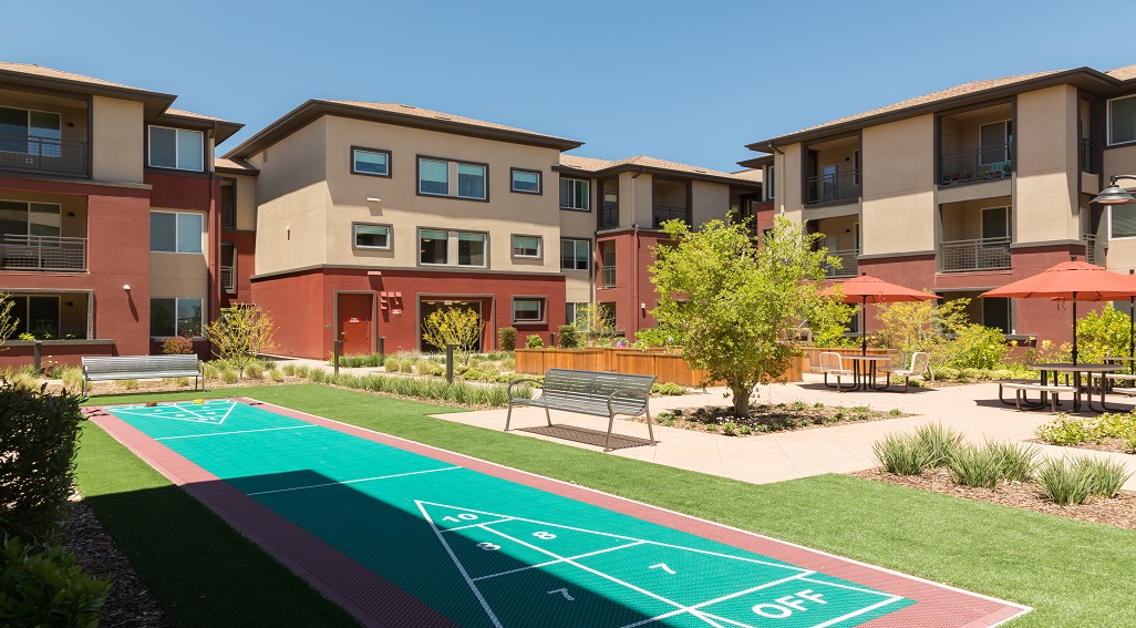 Antioch Apartments shuffleboard court